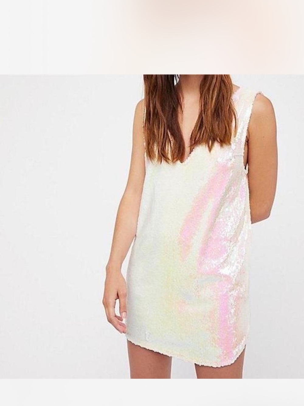 Intimately Free People white sequin mini dress